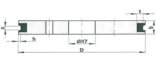 Trapezoidal diamond grinding wheel
