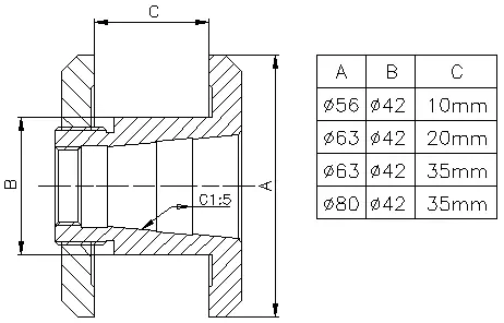 Metal flange